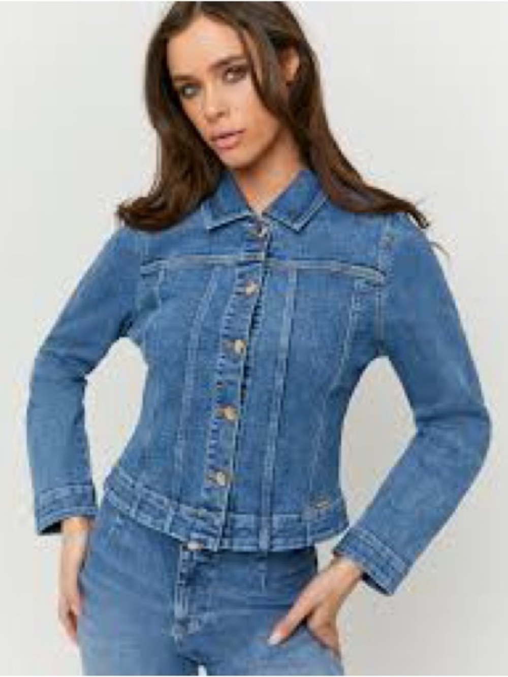 Live a Little Fitted Blue Denim Jacket